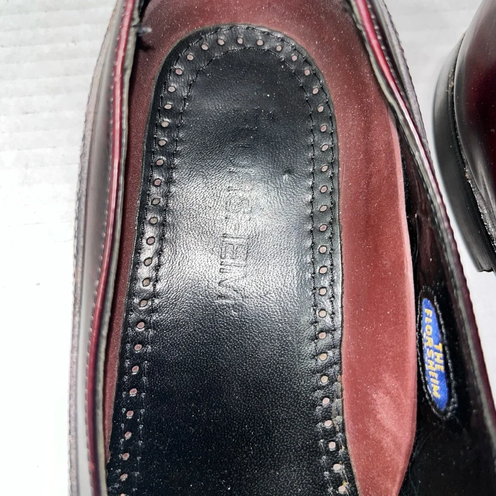Florsheim Wingtip Tassel Loafers Men’s 10 Brown Burgundy‎ Dress Shoes Office